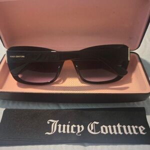 Juicy Couture  Ju 613/G/S Black Rectangular Sunglasses